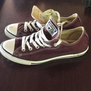 Converse AllStar low cut oxfords maroon unisex